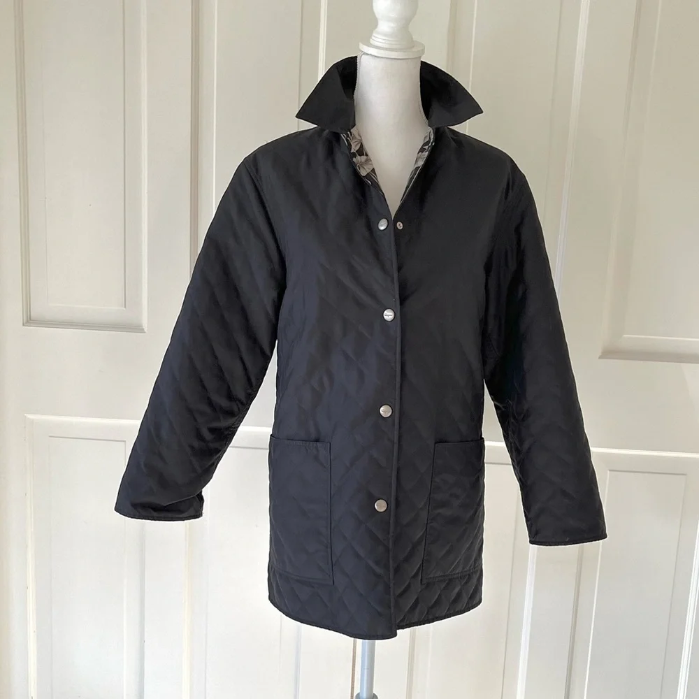Ferragamo black quilted jacket S - Picture 9 of 16